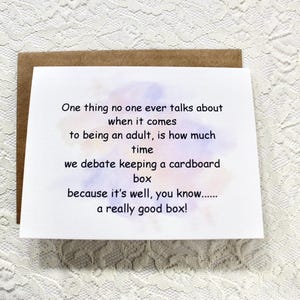 Funny card for a friend, quirky cards, snarky humor cards, friendship card, Birthday Card, Blank Note Card