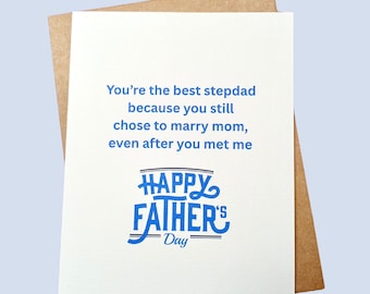 Father's Day Card for Stepdad, funny card for step dad