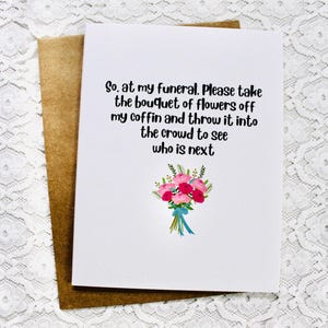 Funny card, snarky humor cards, friendship card, Just because card