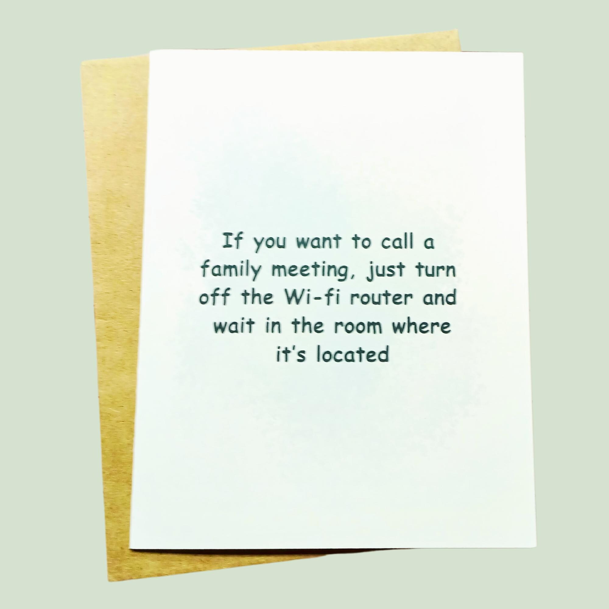 Funny just because card, snarky humor cards, funny card for friend