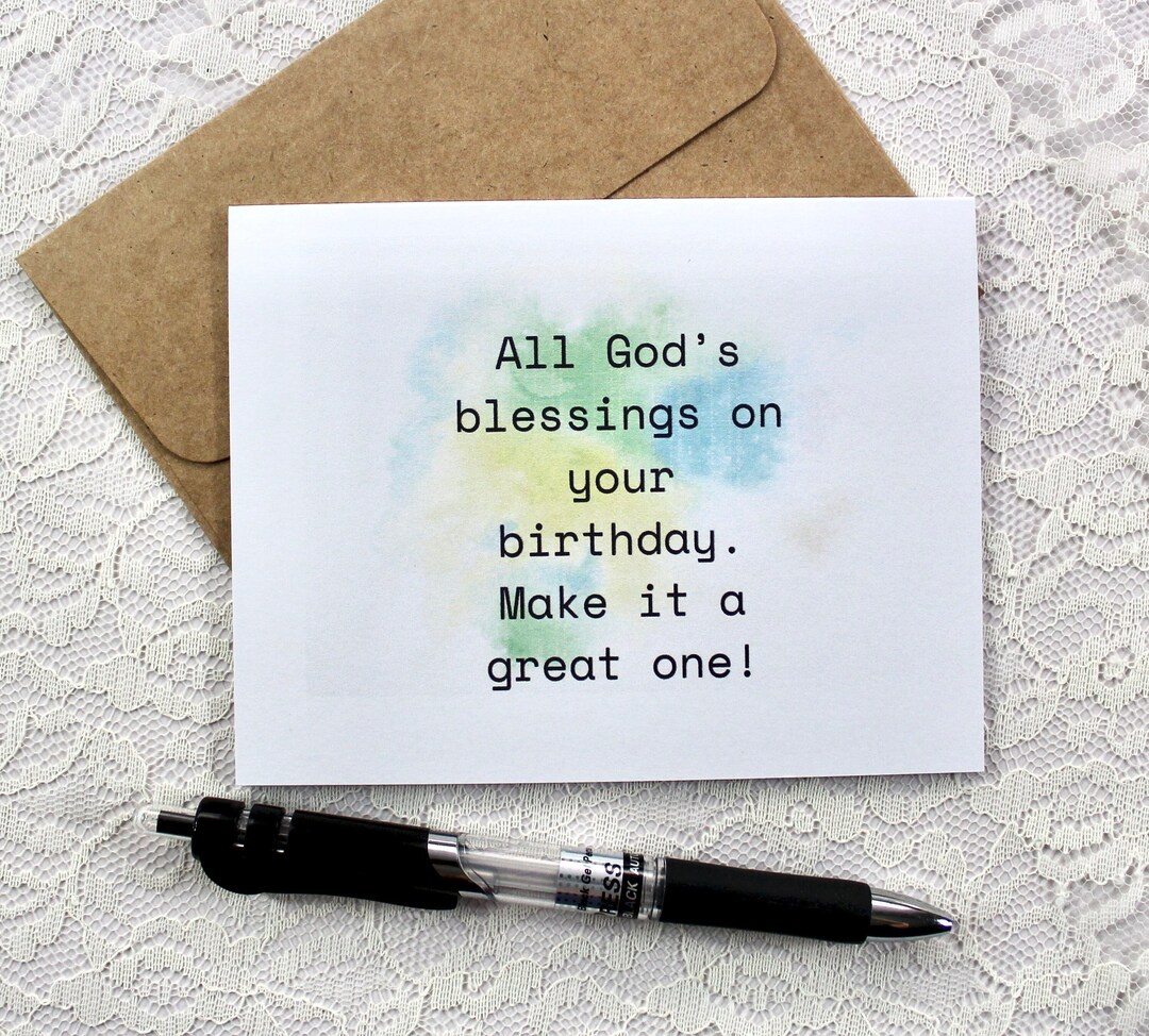 Birthday Card Religious Birthday Card Etsy