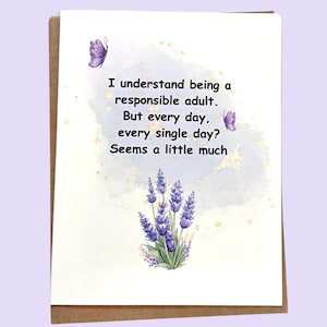 Funny card for a friend, quirky cards, snarky humor cards, friendship card, Birthday Card, Blank Note Card