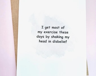 Funny just because card, birthday card, snarky humor cards, funny card for friend