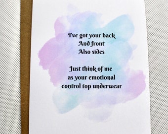 Funny encouragement card for a friend, quotes about life, friendship card