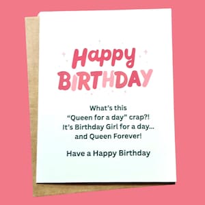 Funny birthday card for her, snarky humor cards, funny card for friend