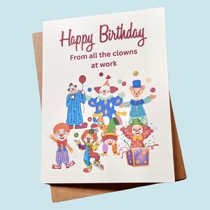 Funny birthday card for co-worker, quirky cards, humor cards, friendship card, Birthday Card from all of us