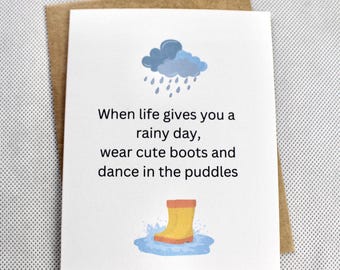 Funny encouragement card for a friend, quotes about life, friendship card