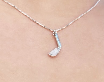 Sterling Silver Golf Putter Charm Necklace | Golf themed Jewelry | Golf Pendant Gift | Accessory for Women Golfers | Tournament Gift