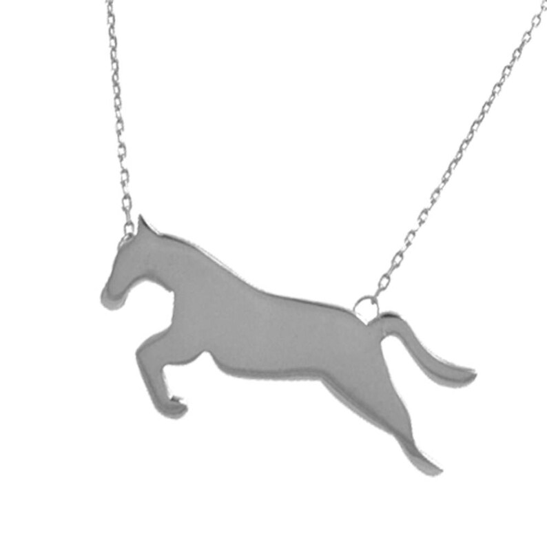 Sterling Silver Arion Jumping Horse Necklace Etsy