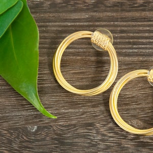 Gold Rope Hoop Earrings