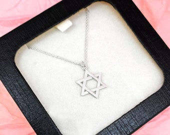 Star of David Necklace in Silver or Gold | Women's Jewelry | Gift for Her | Accessory, Jewish