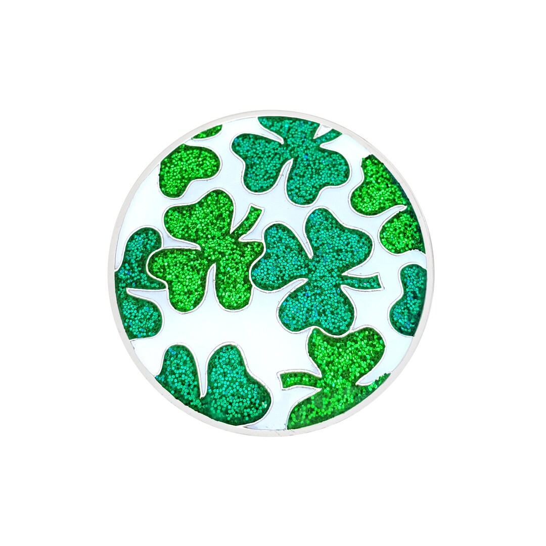 Glitzy Shamrock Golf Ball Marker Etsy