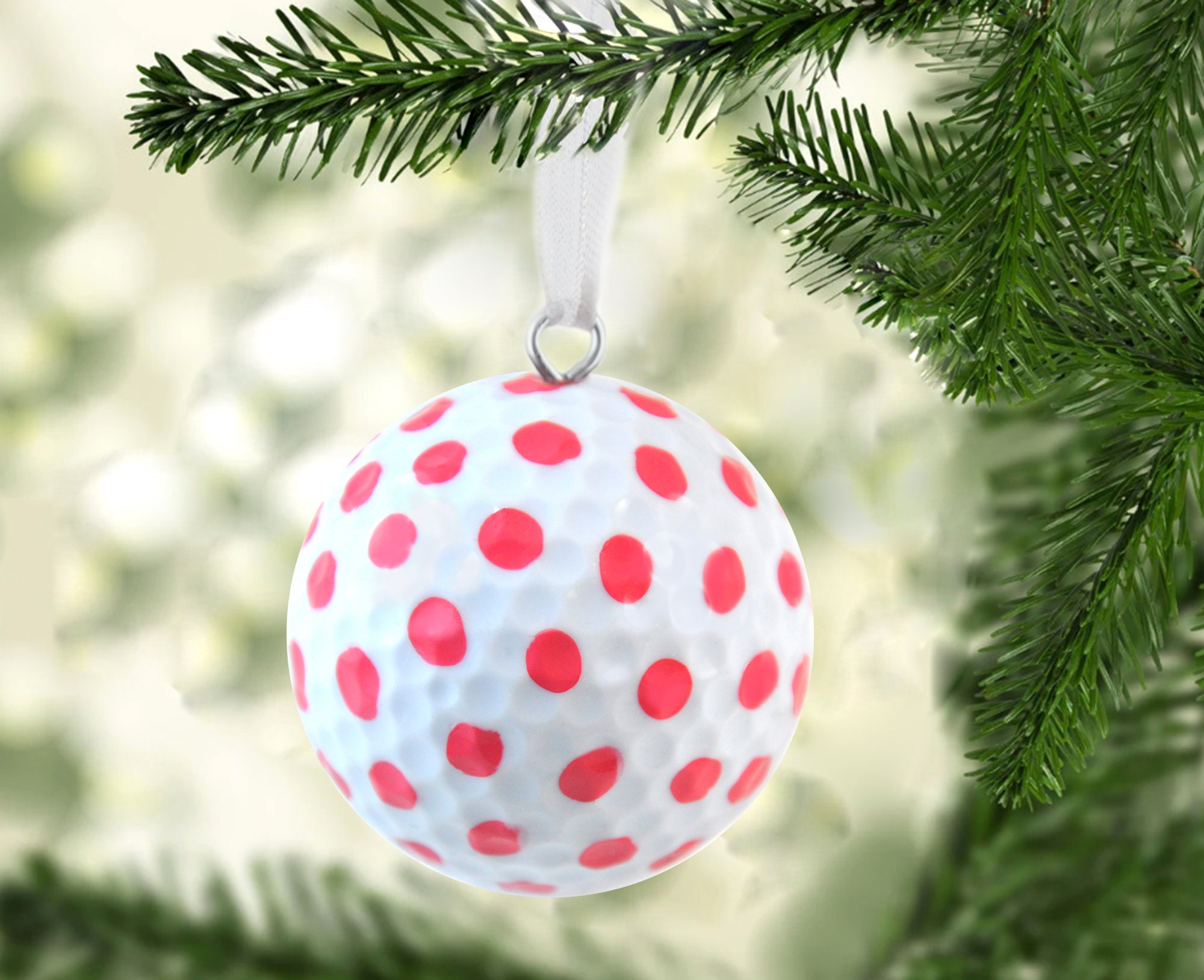 Polka Dot Christmas Ornaments Etsy