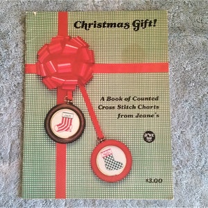 Christmas Counted Cross Stitch Charts Christmas Gift Book of Counted Cross Stitch Charts From Jeanes Vintage 1979 Used Softcover Book