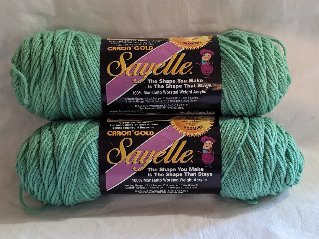 2 Skeins Caron Gold Sayelle Worsted Weight 100 Acrylic Yarn Etsy