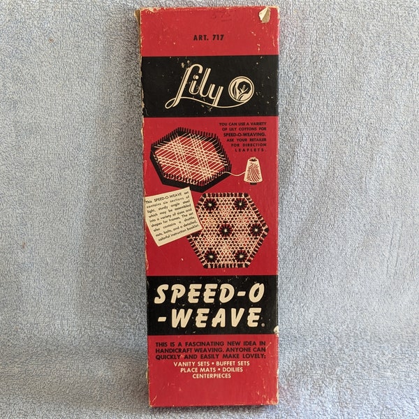 Vintage Lily Speed O Weave Loom 717 For Parts Missing Shuttle and Instructions Weaving
