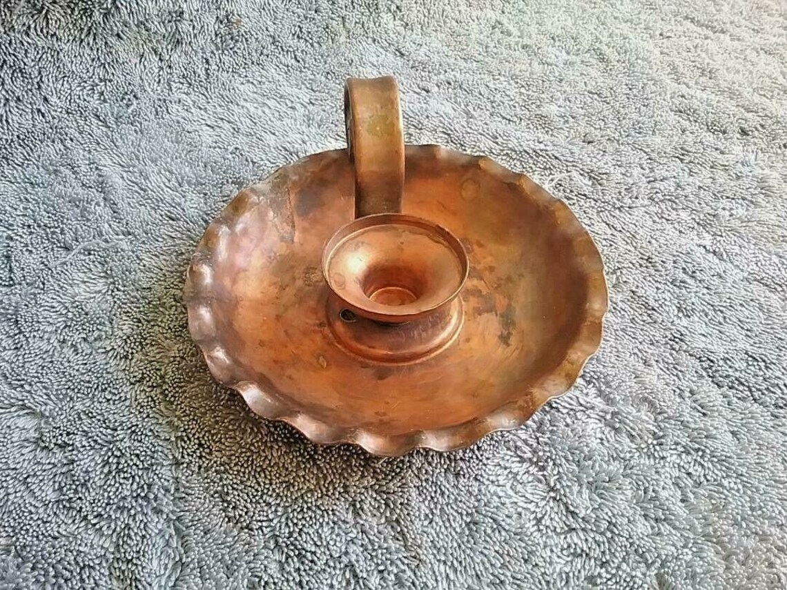 Vintage Craftsman Co Copper Candle Holder 125 Arts and Crafts Etsy