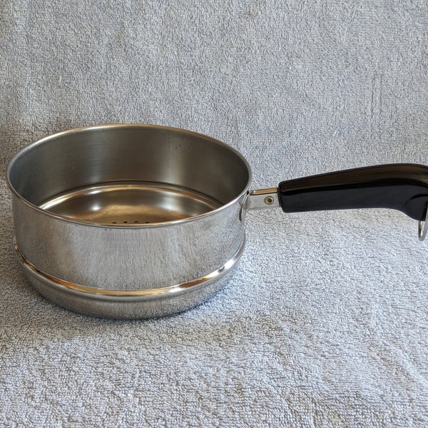 Revere Ware Steamer for 2 Qt or 3 Qt Pan  Used Vintage Stainless Steel 7 1/4" Outside Diameter Uses 6 7/8" Lid