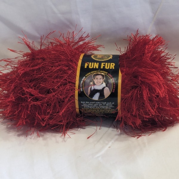 Lion Brand Fun Fur Novelty Yarn Eyelash Yarn Furry Yarn Fuzzy Yarn Scarf Yarn