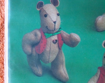 Bear Comforts Bears Pattern 5 Inch Bear Jointed Bear Vintage 1979