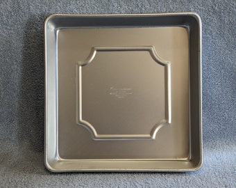 3 Wilton Square Cake Pans Aluminum 10"X10"X2" 8"X8"X2" 6"X6"X2" All Used All in Good Condition