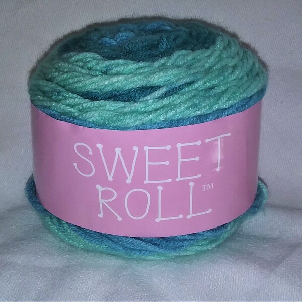 Premier Yarns Sweet Roll Yarn Frosty Swirl 245 yds  224 m 5 oz  140 g Weight # 4 Medium 100% Acrylic Yarn Made in Turkey