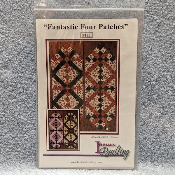 Fantastic Four Patches Quilt Pattern Lehmann Quilting Vintage 2003