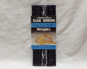 Wrights Flexi Lace Seam Binding Vintage  100% Nylon 3 yards Made in USA
