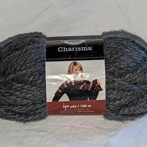 Loops & Threads Charisma Tweed Yarn - Black - 3 oz - One Ball