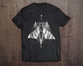 Moth Tee Ink Art T-Shirt Whisperwings