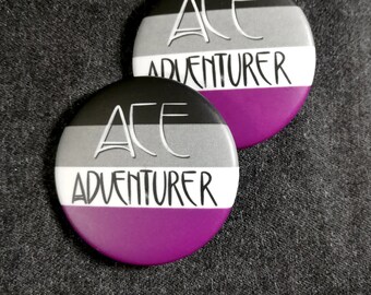 Ace Adventurer Pride Button Asexual Pin Badge