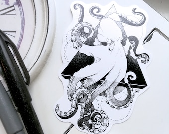 Dotwork Sticker Octopus