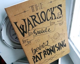 Warlock - Dungeons and Dragons Character Notebook Hand-Lettering