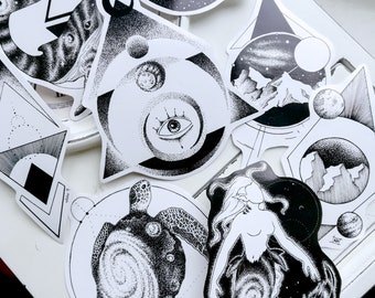 Dotwork Sticker Set Random [5 pcs]