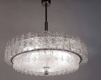 Doria Chandelier - XXL Mid Century Modern German craftsmanship Vintage High End Design Eames Morup Panton Colani Sciolari Baughman