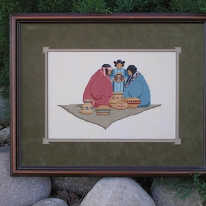 Cross Stitch Sampler PUEBLO POTTERS Cross Stitch