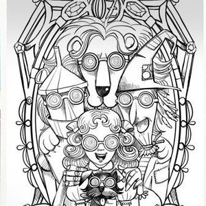 Disegno da colorare PDF- Oz la città di smeraldo - Il Meraviglioso Mago di Oz -  L. Frank Baum -  subito scaricabile PDF