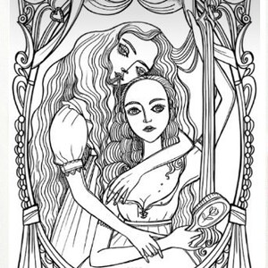 Carmilla Coloring Page carmilla and Laura Portrait Gothic Art From