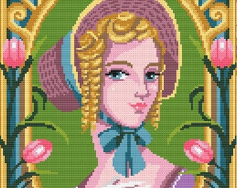 Emma Woodhouse cross stitch pattern - Emma - Jane Austen - ready to download PDF