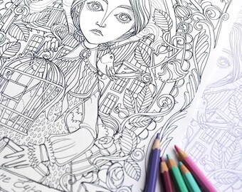 Download Bookish Coloring Etsy