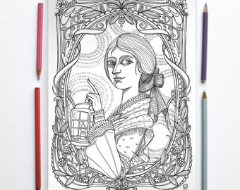 Download Bookish Coloring Etsy