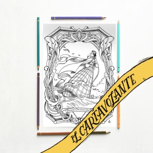 Jane Eyre escape coloring page -from Charlotte Bronte masterpiece - Jane Eyre - Instant download - Art Printable illustration PDF