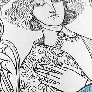 Orlando Virginia Woolf - Livro de colorir - Colorir Orlando, homem e mulher - 8 ilustrações em PDF imagem 7