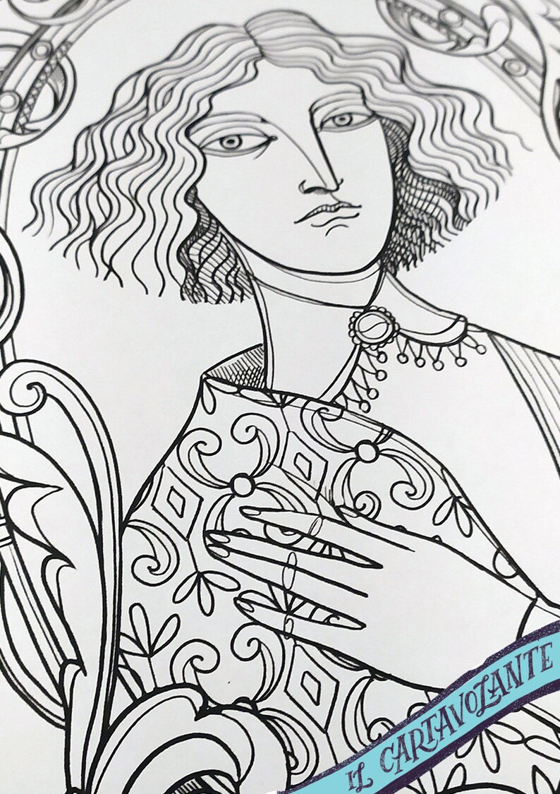 Orlando Virginia Woolf - Livro de colorir - Colorir Orlando, homem e mulher - 8 ilustrações em PDF imagem 7