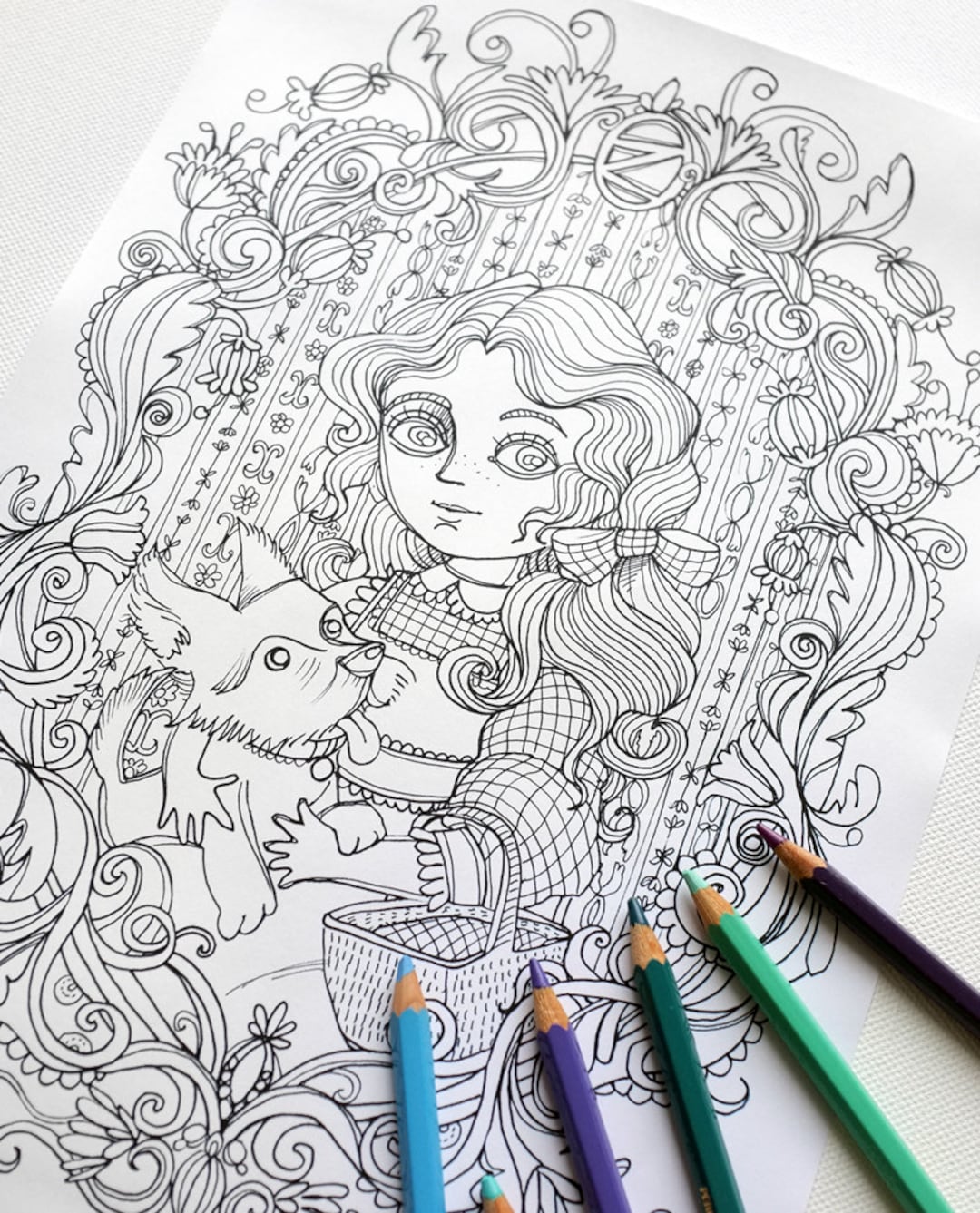 toto wizard of oz coloring page