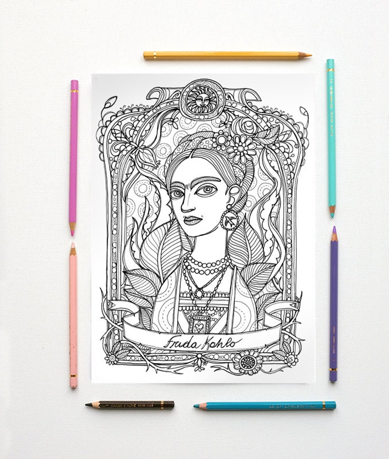 767 Cartoon Frida Kahlo Coloring Pages Pdf 