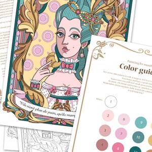 Kit per dipingere - Maria Antonietta d'Austria - Painting by numbers - Instant download PDF