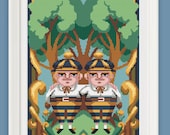 Cross stitch pattern PDF - Tweedledee Tweedledum - Alice in Wonderland - Alice in Wonderland - Pattern Keeper - colors and symbols