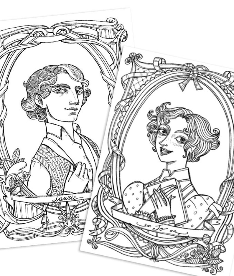 Download Little Women coloring book Meg Jo Beth Emy and Laurie | Etsy