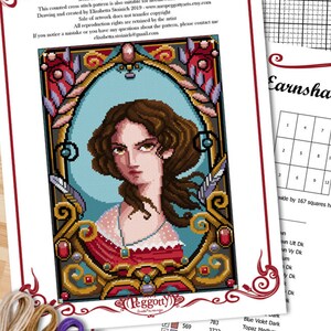 COUNTED STITCH pattern Catherine Earnshaw Emily Bronte PDF ready to download image 6